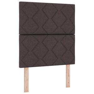 vidaXL LED Box Spring Bed met hoofdeinde Donkerbruin 80 x 200 cm Stof