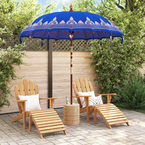 vidaXL Balinese Parasol Blauw 215 x 215 x 260 cm