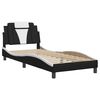 vidaXL Bedframe "Viana" zonder matras kunstleer zwart en wit 80x200 cm