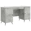 vidaXL Bureau Betongrijs 142,5 x 50 x 75 cm Bewerkt hout