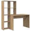 vidaXL Bureau Artisan Eiken Bewerkt hout 138,5 x 55 x 143 cm