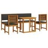 vidaXL Tuin Bistro Set 5 pcs Bruin Massief Acaciahout