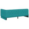 vidaXL Hoekbedframe met matras Turquoise 90 x 190 cm Fluweel