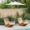 vidaXL Tuinparasol Crème Wit Ø 270 x 260 cm Bamboe