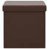 vidaXL Opbergkruk inklapbaar PVC bruin