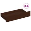 vidaXL Bedframe met 4 lades massief grenenhout donkerbruin 140x200 cm