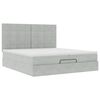 vidaXL Ottoman bed met matrassen 200x200cm fluweel lichtgrijs