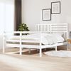 vidaXL Bedframe massief hout wit 120x190 cm