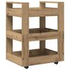 vidaXL Keuken Trolley Artisan Eiken 60 x 45 x 80 cm Bewerkt hout