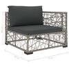 vidaXL 8-delige Loungeset met kussens poly rattan grijs