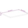 vidaXL Tafelblad met natuurlijke rand 70x60x2,5 cm massief mangohout