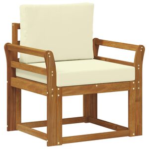 vidaXL Tuinbank Massief Acaciahout en Polyester Naturel