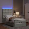 vidaXL Ottoman bed met matrassen en LED's 90x200cm fluweel lichtgrijs