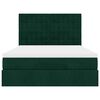 vidaXL Ottoman bed met matrassen 160x200cm fluweel donkergroen