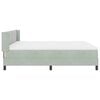 vidaXL Boxspringbed met matras Lichtgrijs 200 x 180 cm Polyester