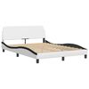 vidaXL Bed "Viana" met matras kunstleer wit en zwart 140x190 cm