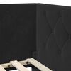 vidaXL Hoekbedframe met matras Zwart 90 x 200 cm Fluweel