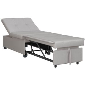 vidaXL Uittrekbare Slaapbank Grijs 194 x 50 x 82 cm Stof
