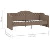 vidaXL Slaapbank met USB stof taupe 90x200 cm