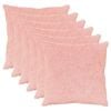 vidaXL Kussensloop 6 st HEERLEN Roze 80 x 80 cm Nep Konijnenbont