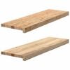 vidaXL Traptreden 2 st 80x25x2 cm onbehandeld massief eikenhout