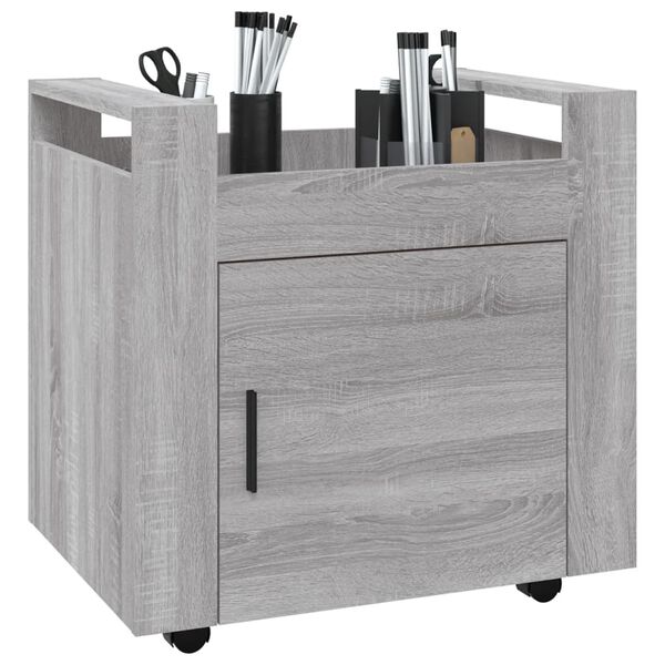 vidaXL Bureaukastje 60x45x60 cm bewerkt hout grijs sonoma eikenkleurig