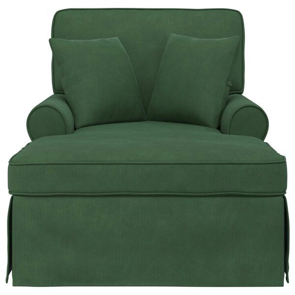 vidaXL Chaise Lounge met Rok met kussen Jungle Groen 91 x 157 x 91 cm
