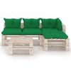 vidaXL 5-delige Loungeset met kussens pallet grenenhout