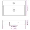vidaXL Wastafel met kraangat wit 76x42,5x14,5 cm kermiek