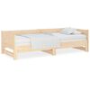 vidaXL Slaapbank uitschuifbaar massief grenenhout 2x(90x190) cm