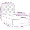 vidaXL Boxspring met matras stof zwart 90x200 cm
