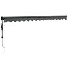 vidaXL Luifel automatisch uitschuifbaar 4,5x3 m antracietkleurig