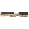 vidaXL Buiten bankenset 9 st Wit en antracietkleurig Polyester
