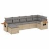 vidaXL Patio Sofa Set 6-zits Beige and Grey