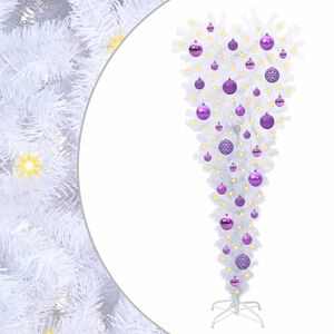 vidaXL Kunstkerstboom met 150 LED Wit 120 cm PVC en Staal