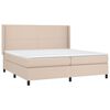 vidaXL Boxspring met matras kunstleer cappuccinokleurig 200x200 cm