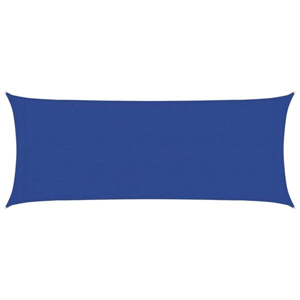 vidaXL Zonnezeil 160 g/m² 2x4,5 m HDPE blauw