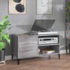 vidaXL Platenkast 84,5x38x48 cm bewerkt hout grijs sonoma eikenkleurig