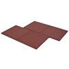 vidaXL Valtegels 18 st 50x50x3 cm rubber rood