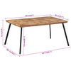 vidaXL Eettafel 169x98,5x76 cm massief teakhout