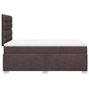 vidaXL Boxspring met matras stof donkerbruin 120x190 cm