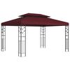 vidaXL Paviljoen 3,97 x 2,96 x 2,68 m Wijnrood Polyester en staal