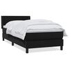 vidaXL Boxspring met matras fluweel zwart 80x210 cm