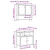 vidaXL Badkamermeubelset 2 pcs Bruin 60 x 30 x 60 cm Bewerkt hout