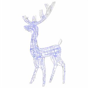 vidaXL Kerstversiering rendier 140 LED's 128 cm acryl blauw