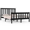 vidaXL Bedframe massief grenenhout zwart 140x190 cm
