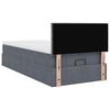 vidaXL Ottoman bed met matras 100x200 cm fluweel donkergrijs
