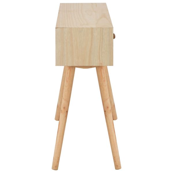 vidaXL Wandtafel met 4 lades 110x30x75 massief grenenhout