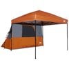 vidaXL Camping Tent Set 2 st 4-persoons Oranje Taffeta en Stof