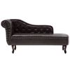 vidaXL Chaise longue kunstleer donkerbruin